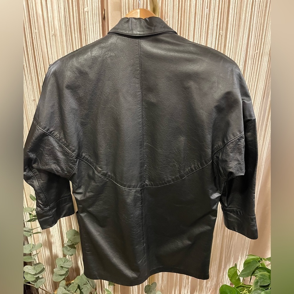 Vintage 1980s oversized Northside Fashions Genuine Leather Jacket - Picture 9 of 11